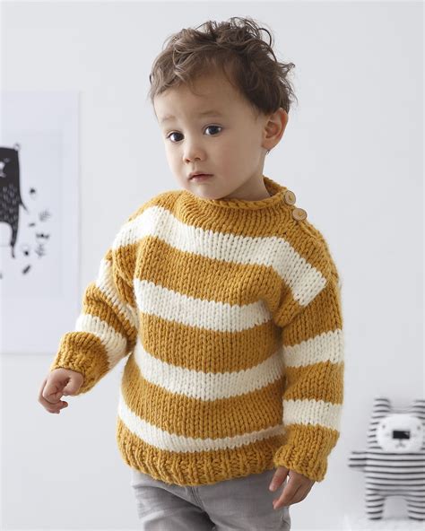 Modèle De Pull à Tricoter Gratuit Pour Garçon 4 Ans Tricot gratuit : Le pull à rayures enfant : Femme Actuelle Le MAG